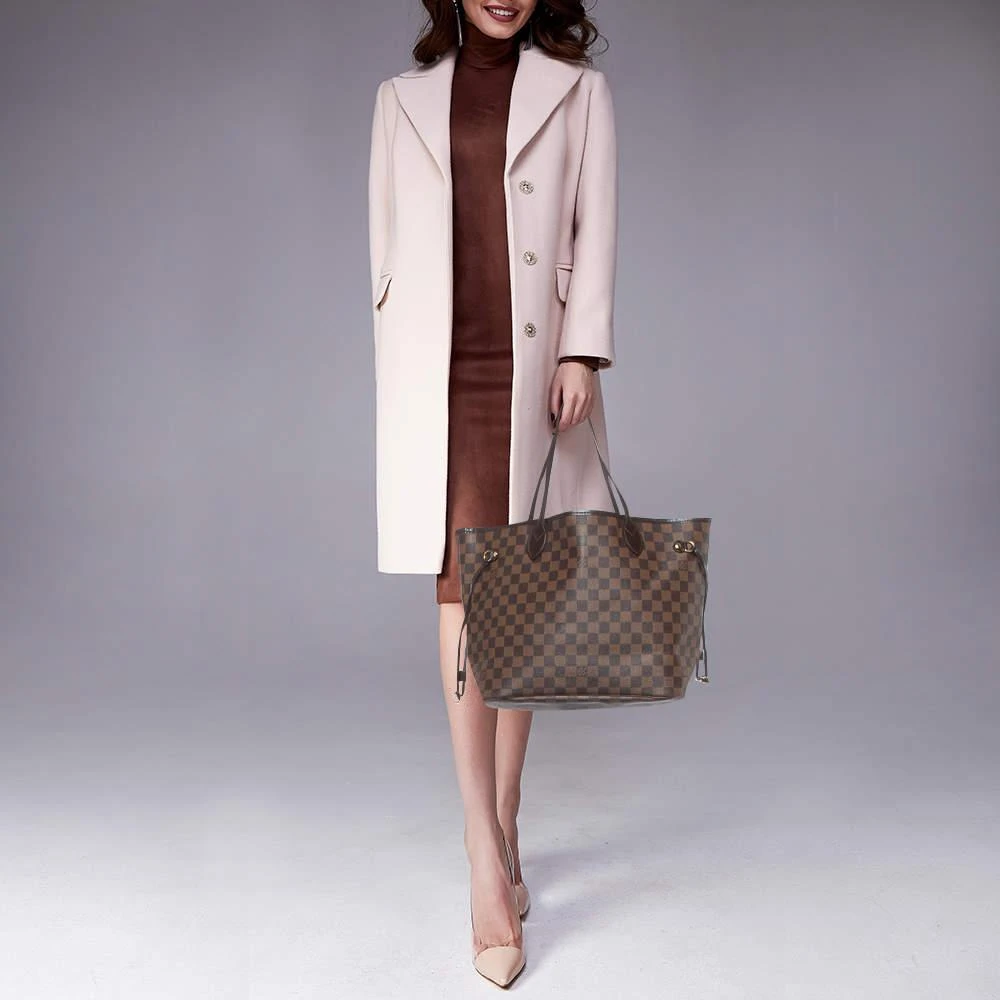 商品[二手商品] Louis Vuitton|Louis Vuitton Damier Ebene Canvas Neverfull PM Bag,价格¥9953,第2张图片详细描述