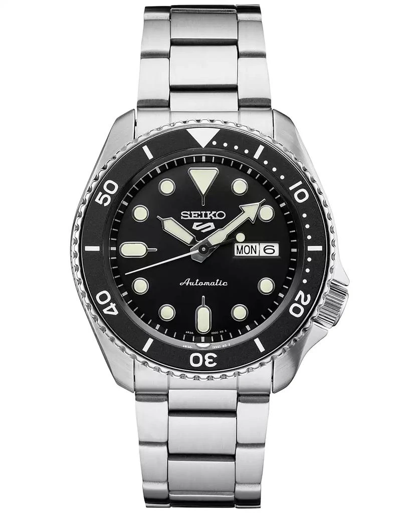 商品Seiko|Men's Automatic 5 Sports Stainless Steel Bracelet Watch 43mm,价格¥2419,第1张图片