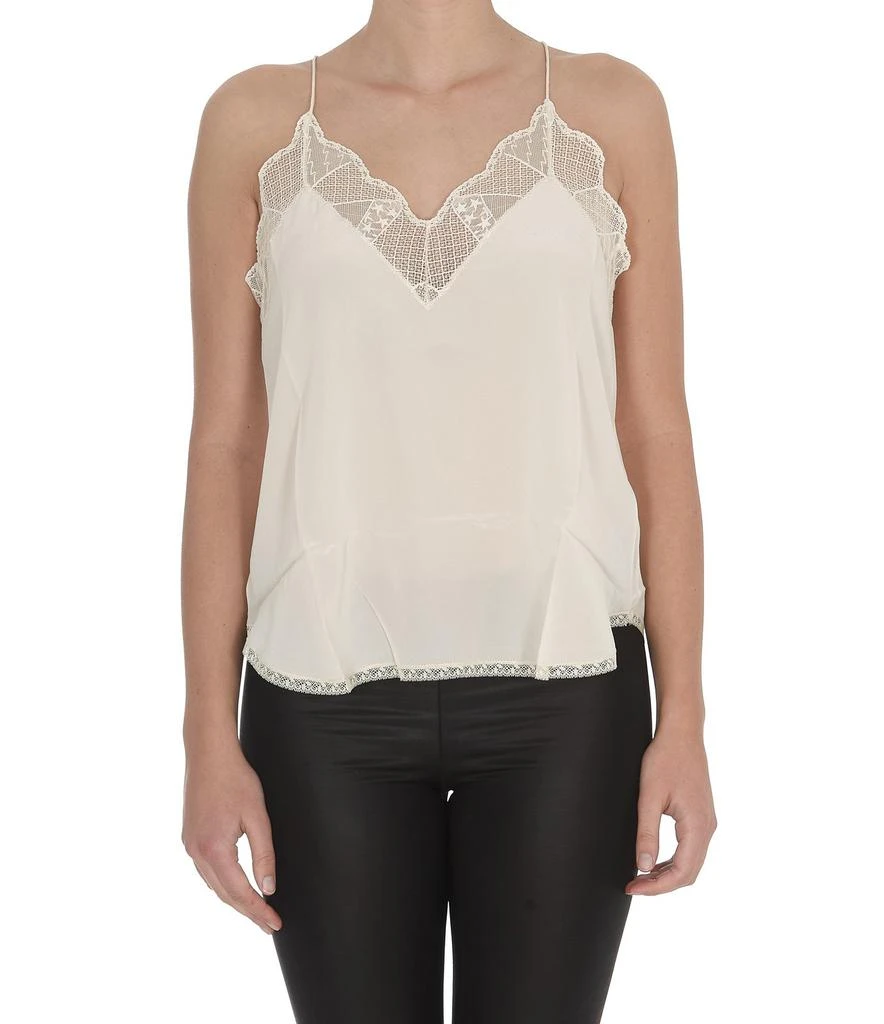 商品Zadig&Voltaire|Zadig & Voltaire Christy Lace Detailed Camisole,价格¥1605,第1张图片