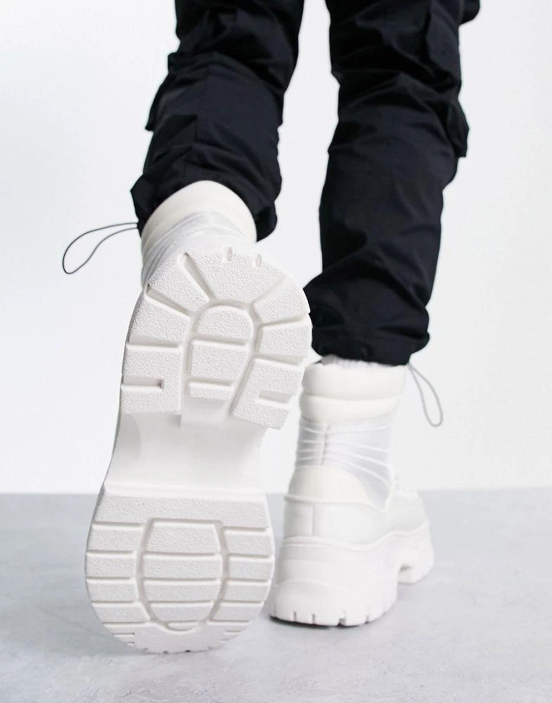 商品ASOS|ASOS DESIGN chunky lace up boot with lace detail,价格¥469,第2张图片详细描述