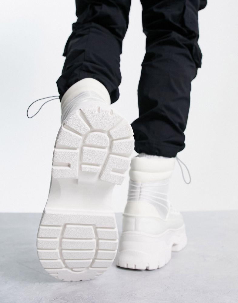 商品ASOS|ASOS DESIGN chunky lace up boot with lace detail,价格¥466,第4张图片详细描述