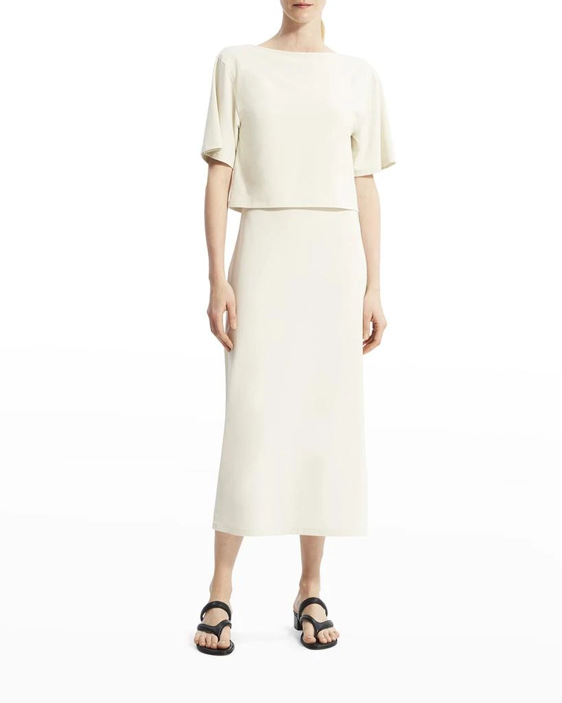 商品Theory|Boat-Neck Layered Midi Dress,价格¥843,第1张图片