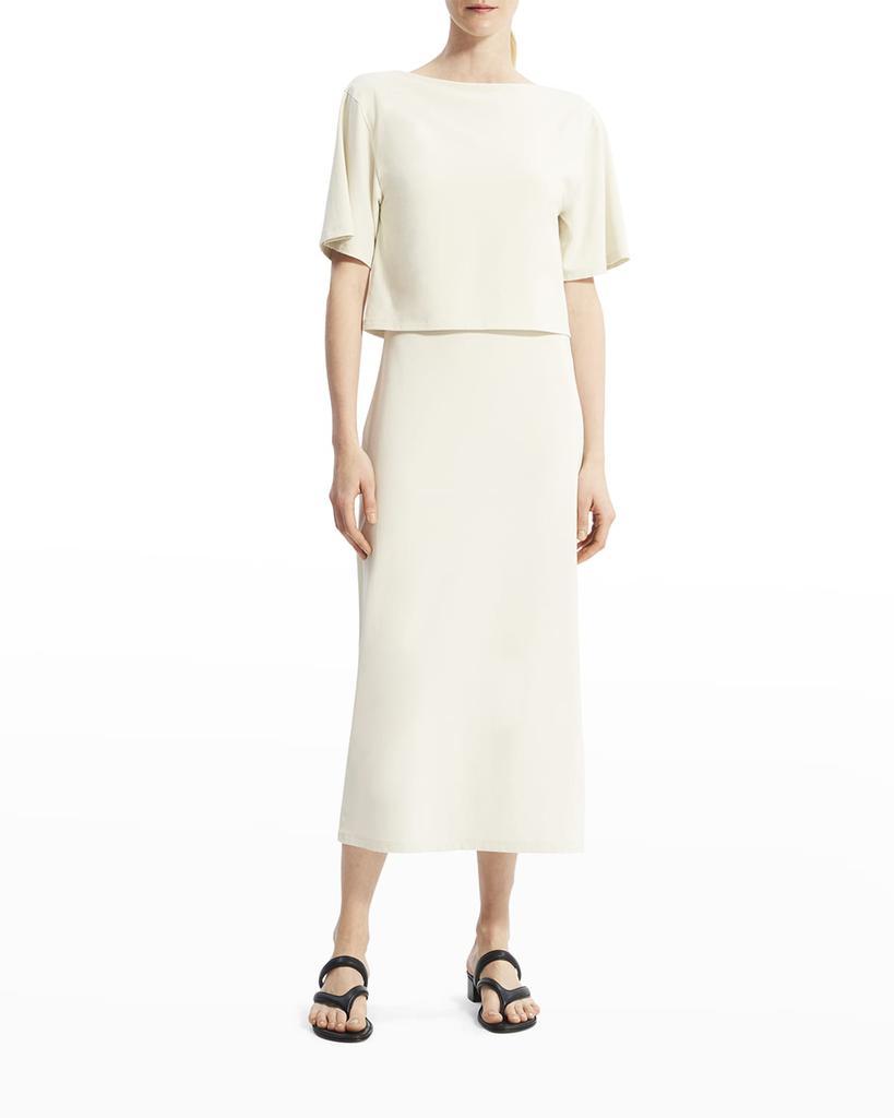 商品Theory|Boat-Neck Layered Midi Dress,价格¥813,第1张图片