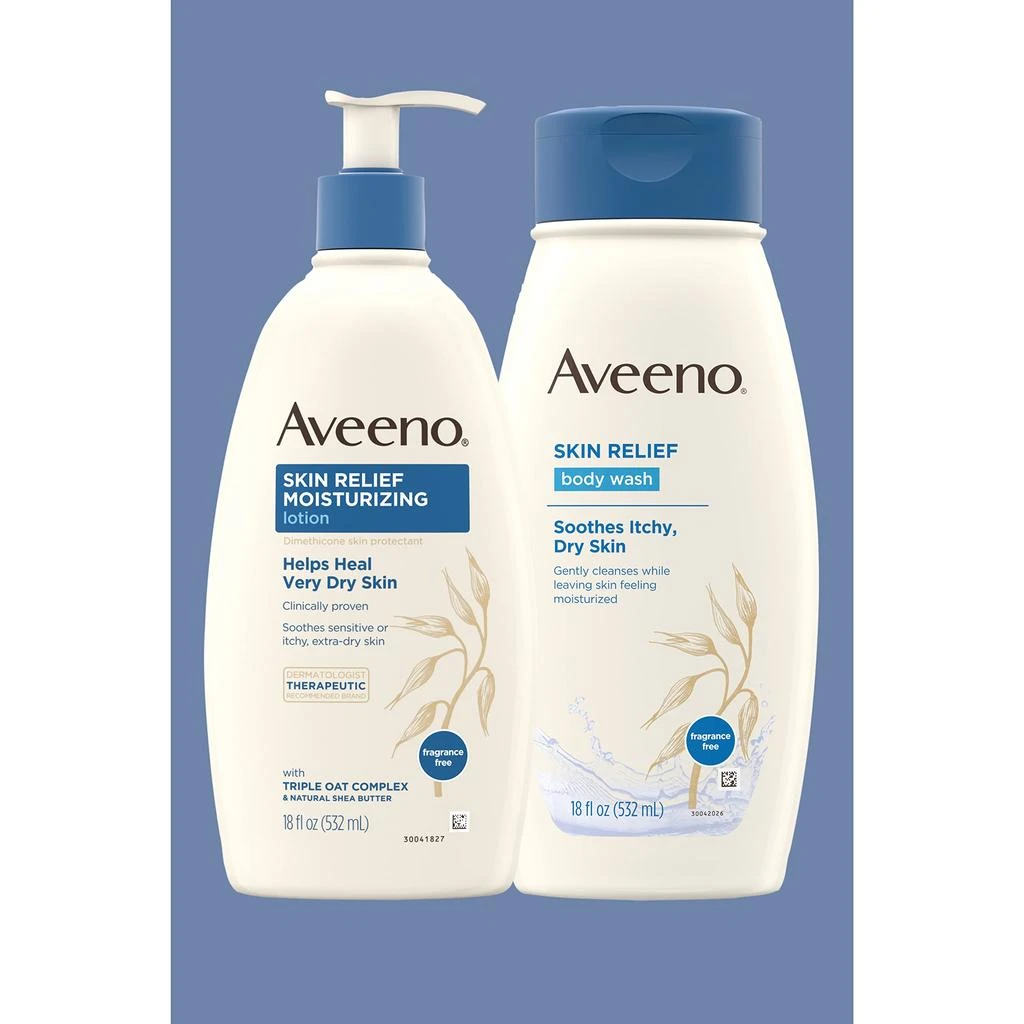 Aveeno Skin Relief Moisturizing Lotion for Very Dry Skin with Soothing Triple Oat & Shea Butter Formula, Dimethicone Skin Protectant Helps Heal Itchy, Dry Skin, Fragrance-Free, 18 fl. oz 商品
