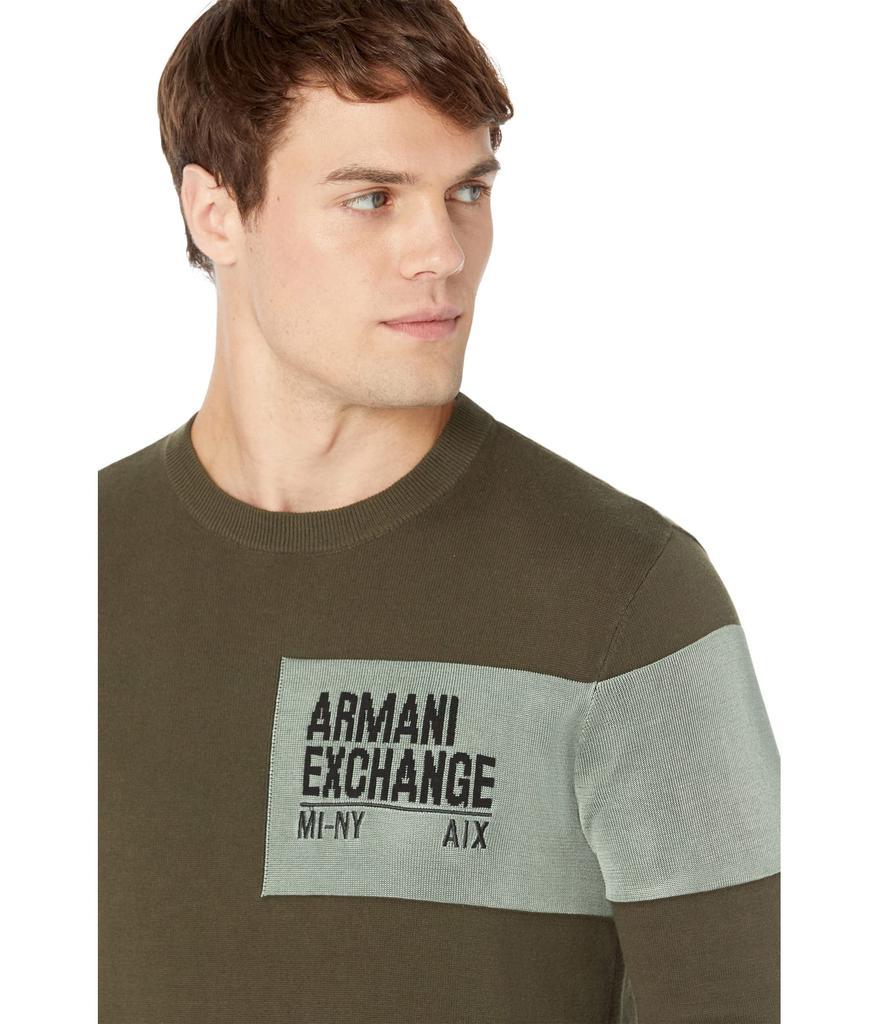 商品Armani Exchange|Block Logo Pullover Sweater,价格¥515,第5张图片详细描述