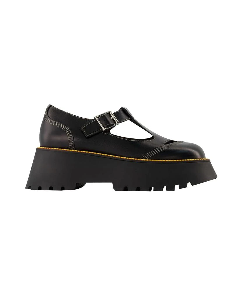 商品Burberry|Black Leather Derbies,价格¥5980,第1张图片