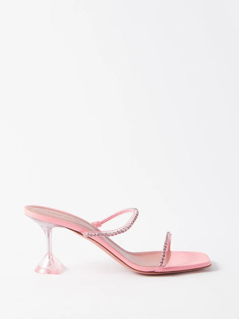 商品Amina Muaddi|Gilda 70 crystal-embellished PVC sandals,价格¥5563,第1张图片