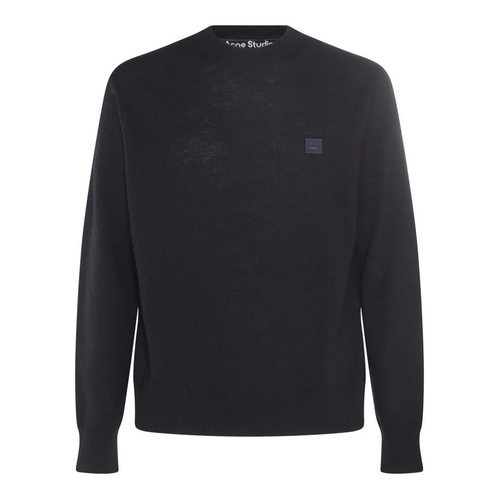 商品Acne Studios|Acne Studios Face Logo Patch Crewneck Jumper,价格¥1782,第1张图片