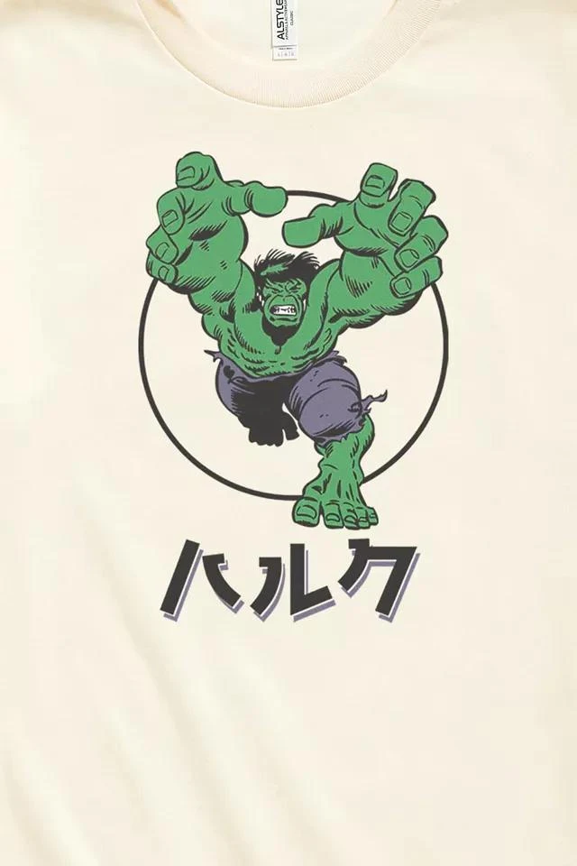 商品Urban Outfitters|Incredible Hulk Katakana Tee,价格¥151,第2张图片详细描述