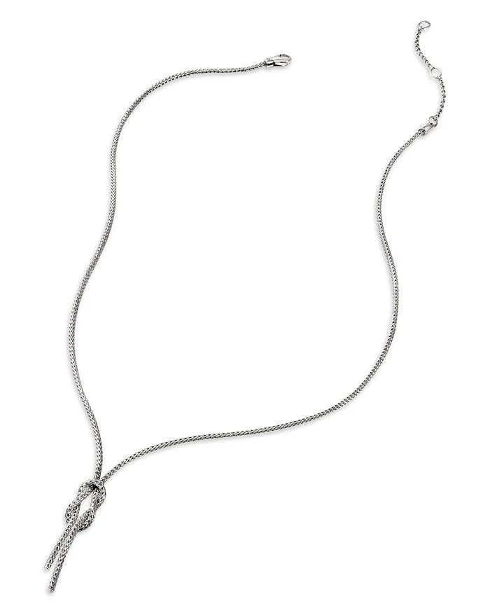 商品John Hardy|Sterling Silver Love Knot Woven Chain Lariat Necklace, 16-18",价格¥5115,第3张图片详细描述