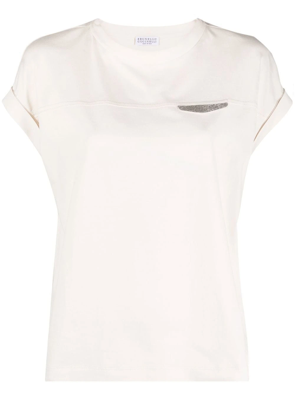 商品【商品预售7天】 Brunello Cucinelli|Brunello Cucinelli 女士T恤 M0A45EE520C579 白色,价格¥2462,第1张图片