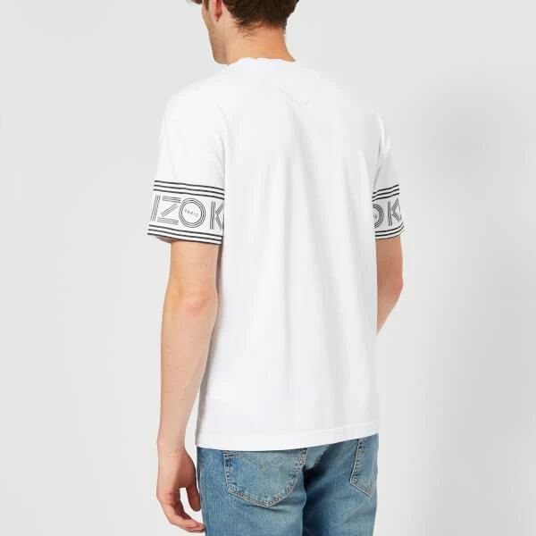 商品Kenzo|KENZO Men's Sleeve Logo T-Shirt - White T恤,价格¥496,第2张图片详细描述