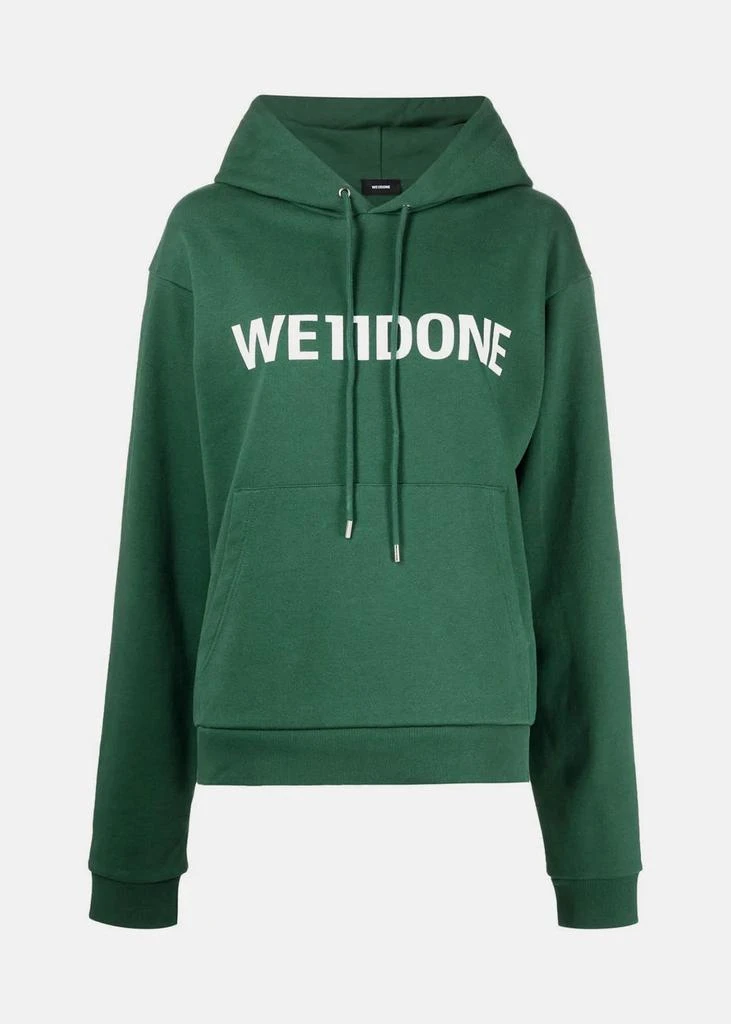 商品We11done|We11done Green Logo-Print Drawstring Hoodie,价格¥1285,第1张图片