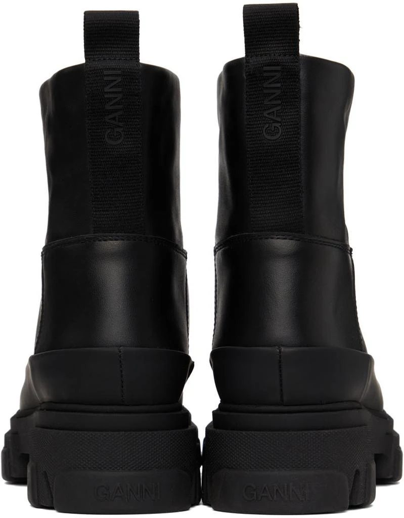 商品Ganni|Black Leather Tubular Boots,价格¥991,第2张图片详细描述