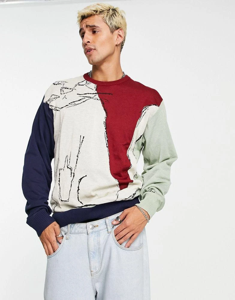 商品Rip N Dip|RIPNDIP nermhol knitted jumper in multi,价格¥277,第1张图片