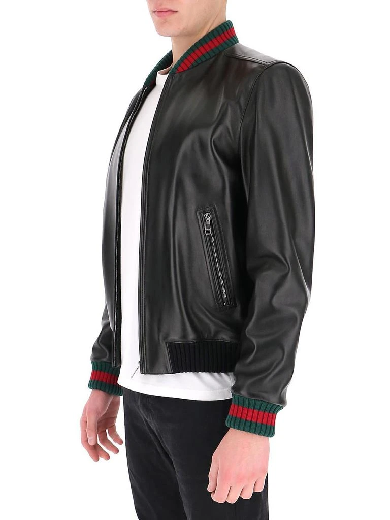 商品Gucci|Gucci Web-Detailed Zip-Up Jacket,价格¥27034,第5张图片详细描述