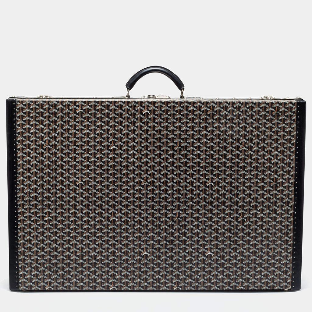 商品[二手商品] Goyard|Goyard Black Goyardine Canvas And Leather Hotel 80 Grand Trunk Case,价格¥34267,第6张图片详细描述