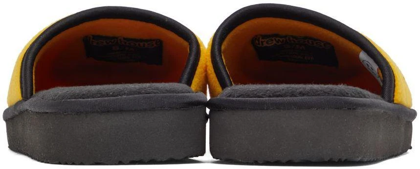 商品Drew House|SSENSE Exclusive Yellow & Black Painted Mascot Slippers,价格¥280,第2张图片详细描述