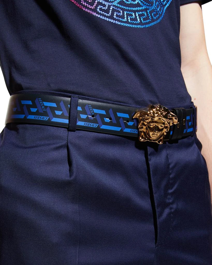 商品Versace|Men's Greca/Medusa Leather Belt,价格¥2078,第3张图片详细描述