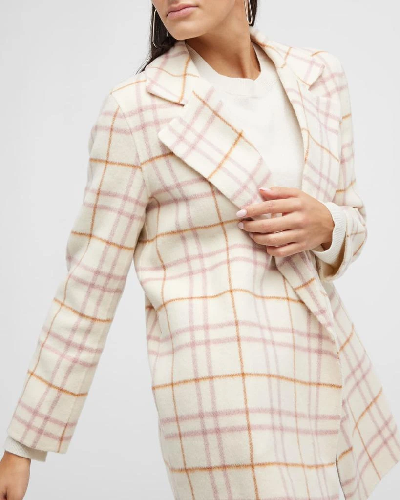 Clairene Open-Front Wool-Blend Plaid Jacket 商品