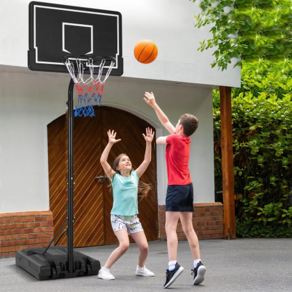 商品Hivvago|Portable Outdoor Basketball Hoop 6.9-8.5 FT Adjustable with Fillable Base Shatterproof PC Backboard,价格¥1435,第2张图片详细描述