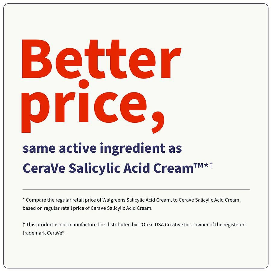 商品Walgreens|Salicylic Acid Cream Fragrance Free,价格¥38,第5张图片详细描述
