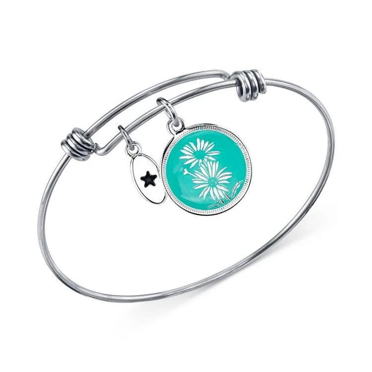 商品Unwritten|"The Sun Always Shines when I'm with You" Bangle Bracelet in Stainless Steel and Silver-Plate,价格¥103,第2张图片详细描述