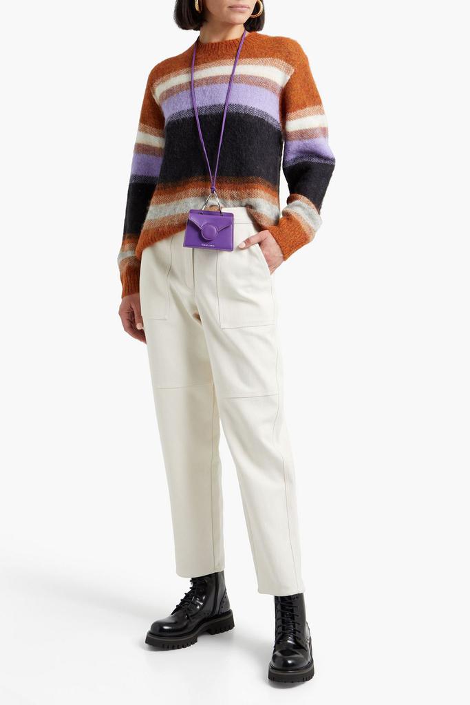 Striped brushed knitted sweater商品第2张图片规格展示