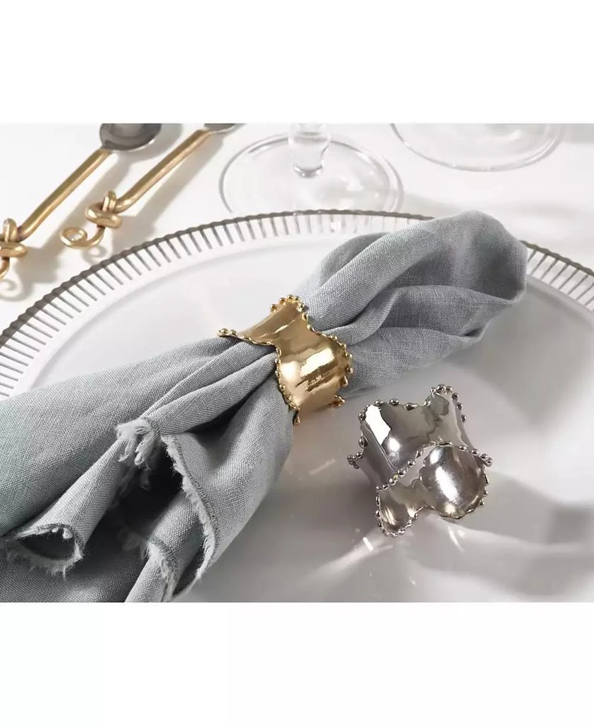 商品Saro Lifestyle|Napkin Ring Collection Classic Design Napkin Ring Set of 4, 2.5" x 1",价格¥169,第4张图片详细描述