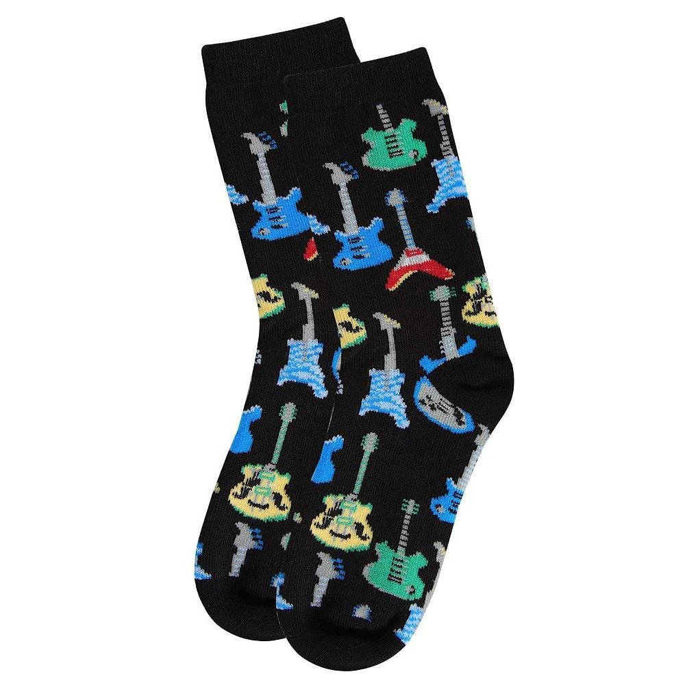 商品Memoi|Boy's Guitar Rayon From Bamboo Blend Crew Socks,价格¥75,第3张图片详细描述