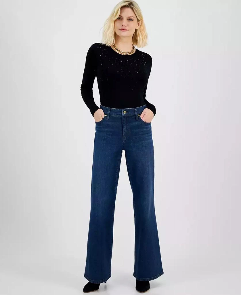 商品INC International|Petite High-Rise Wide Leg Jeans, Created for Macy's,价格¥550,第3张图片详细描述