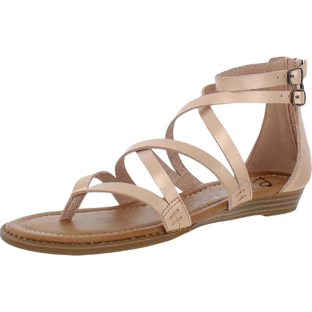 商品Blowfish|Blowfish Womens Faux Leather Strappy Wedge Sandals,价格¥62,第2张图片详细描述