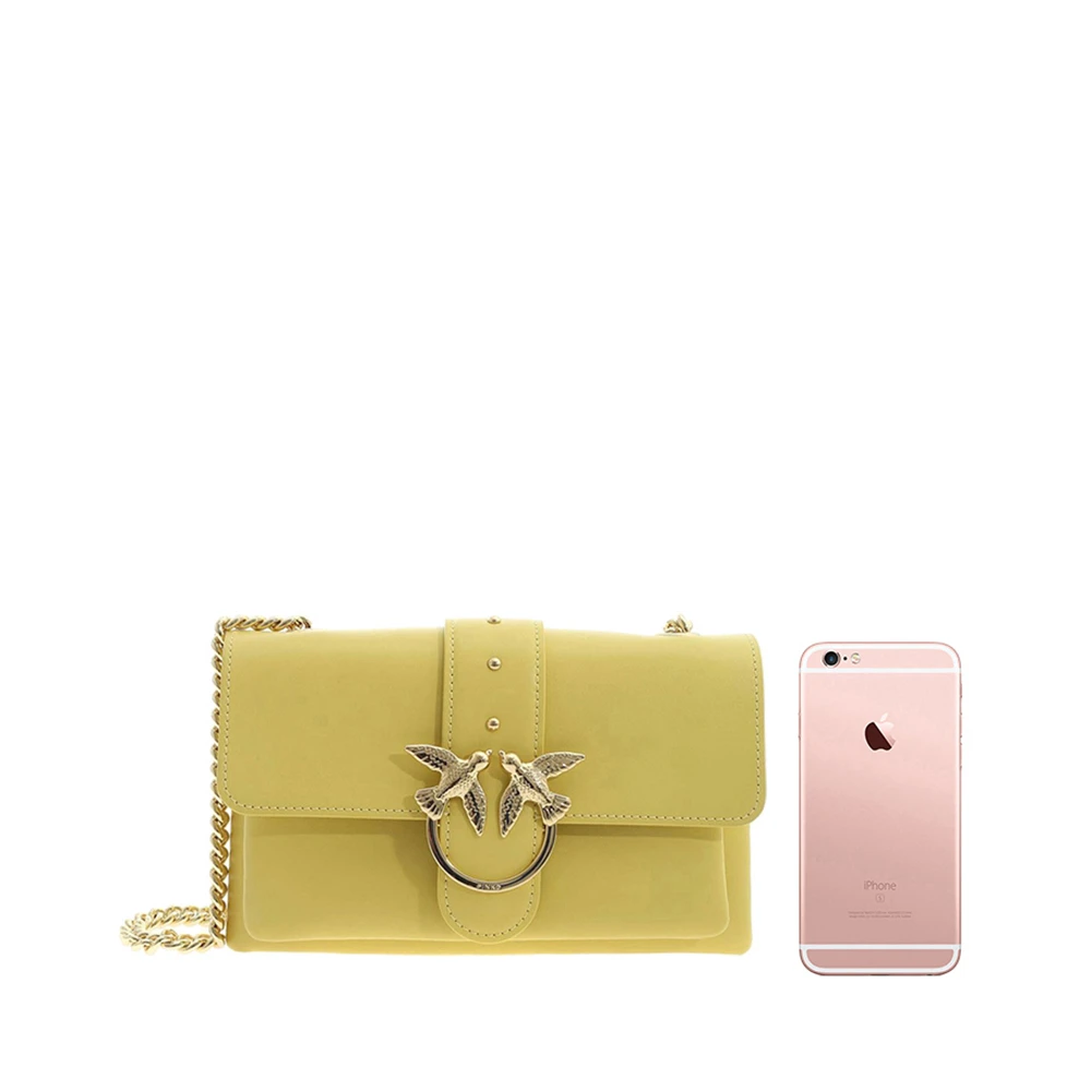 商品PINKO|Pinko 品高 女士黄色燕子单肩包 1P21KU-Y5FFH44,价格¥1051,第1张图片