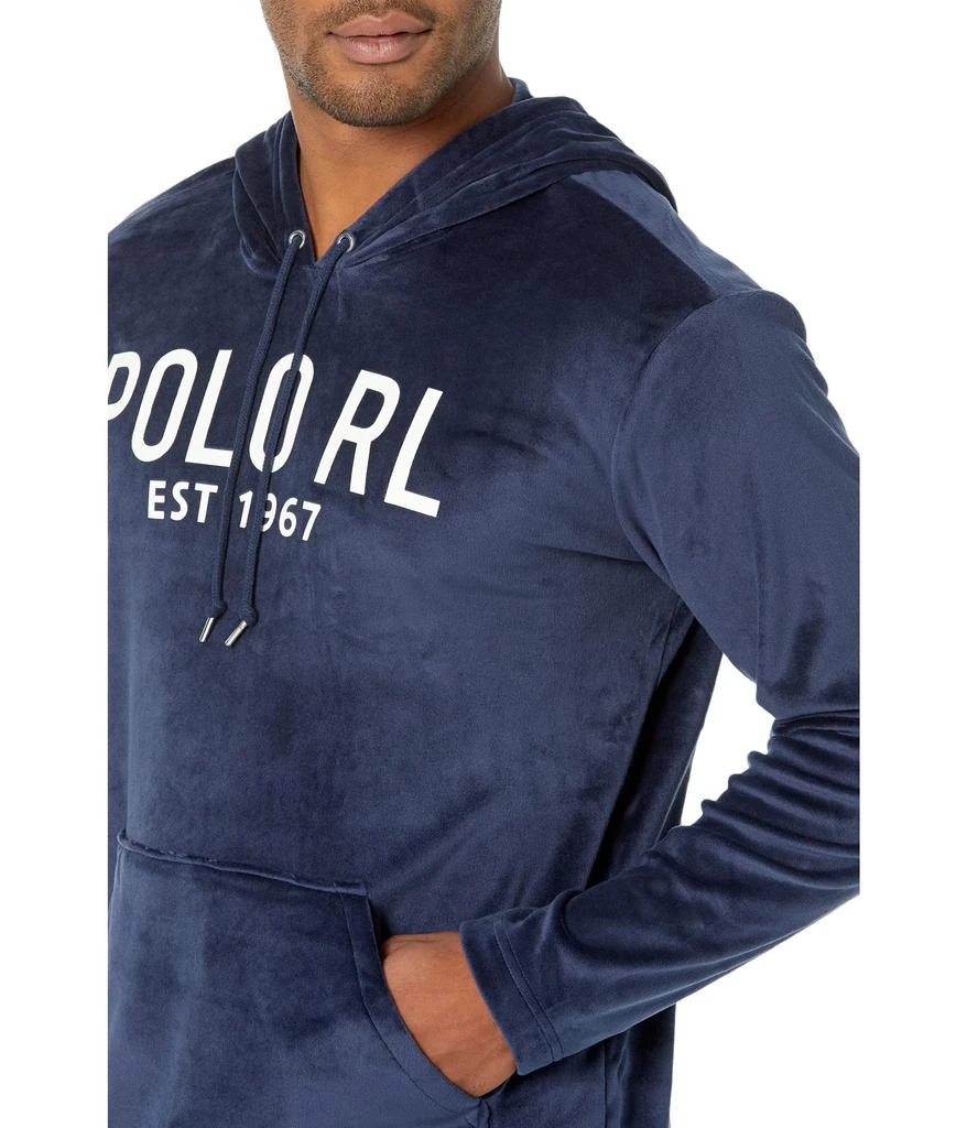 商品Ralph Lauren|Plush Velour Long Sleeve Hoodie,价格¥331,第3张图片详细描述