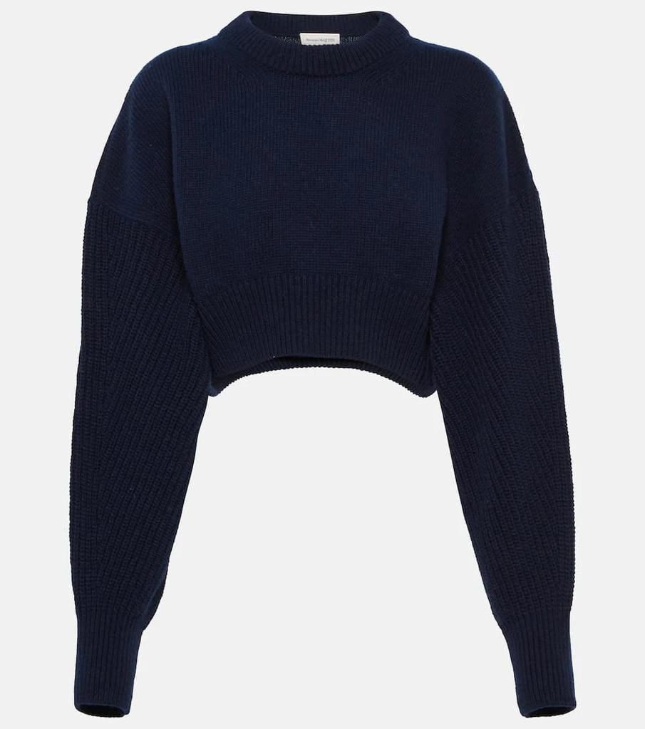 商品Alexander McQueen|Cropped wool sweater,价格¥5750,第1张图片