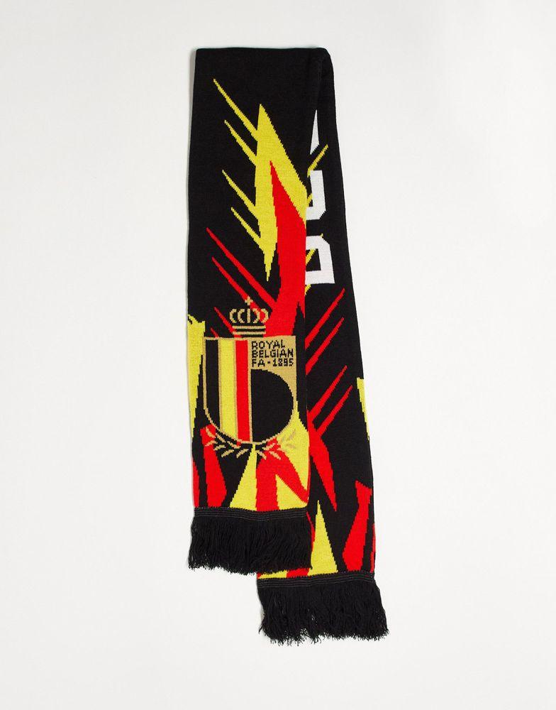 adidas Football Belgium World Cup 2022 scarf in black and red商品第1张图片规格展示