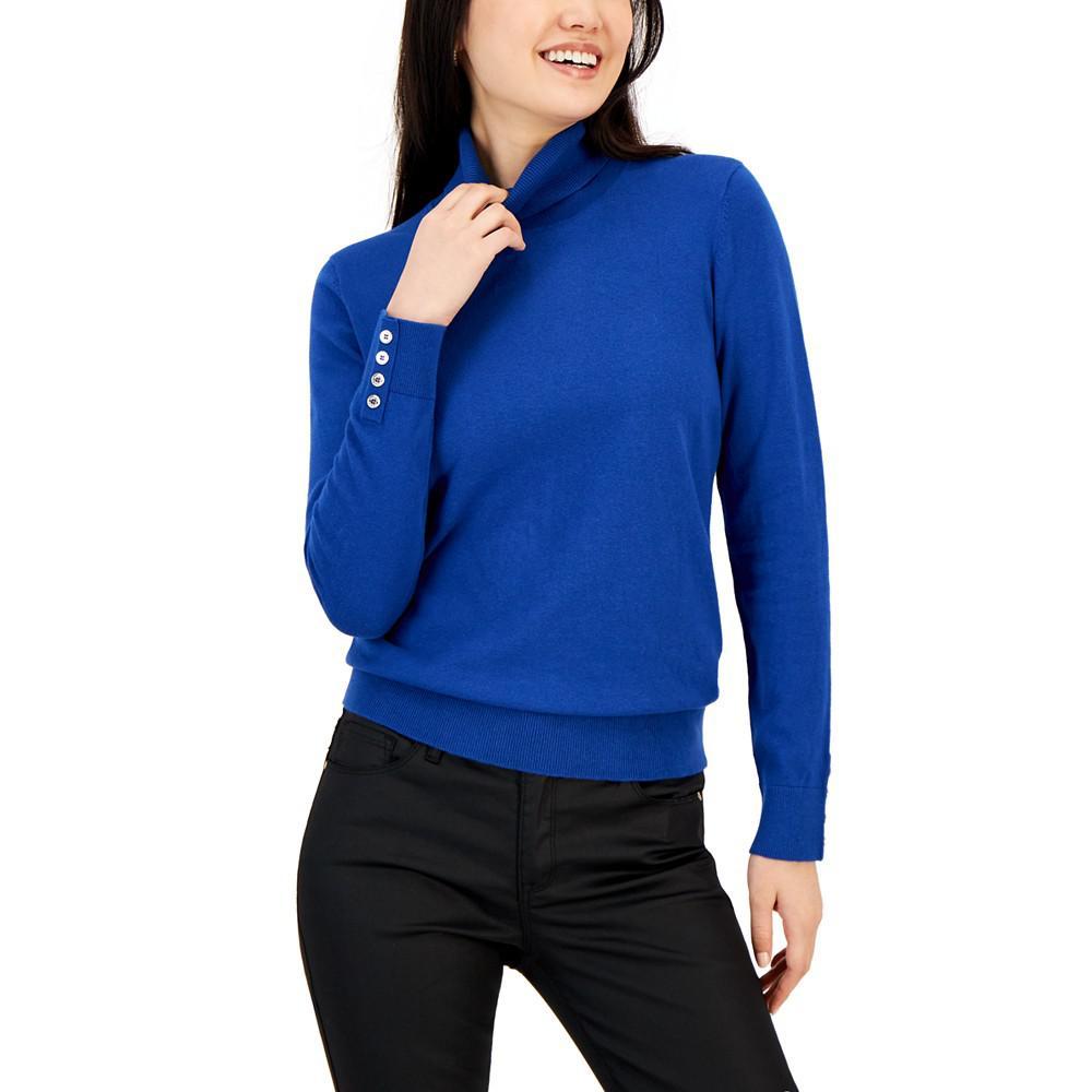 商品Tommy Hilfiger|Women's Solid Buttoned-Cuff Stella Sweater,价格¥522,第3张图片详细描述