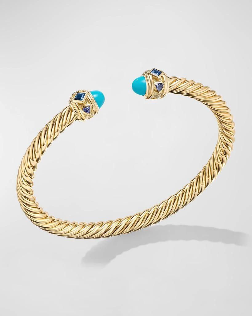 商品David Yurman|Renaissance Cable Bracelet with Gemstones in 18K Gold,价格¥37805,第2张图片详细描述