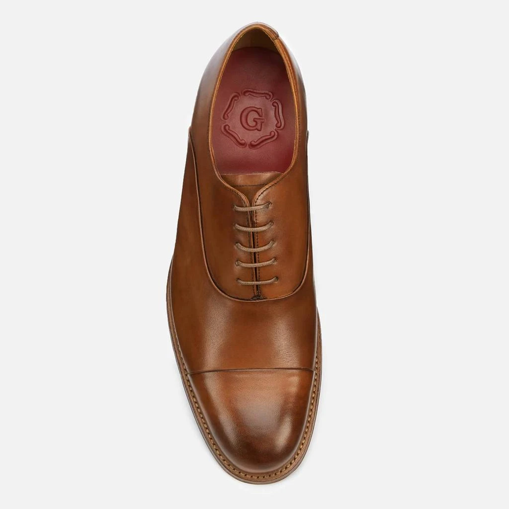 商品Grenson|GRENSON MEN'S BERT HAND PAINTED LEATHER TOE CAP OXFORD SHOES - TAN,价格¥1304,第3张图片详细描述