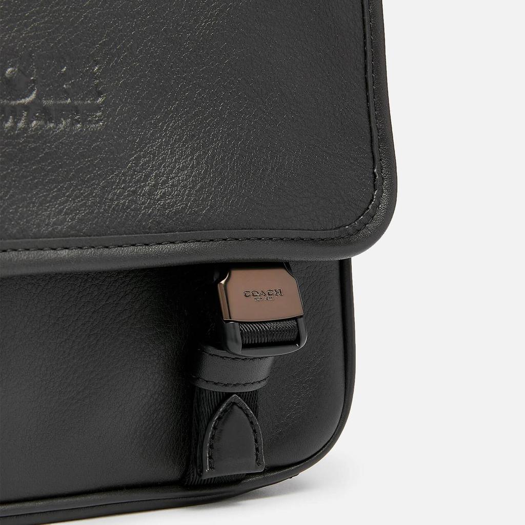 Coach Men's League Smooth Leather Messenger Bag - Black商品第4张图片规格展示