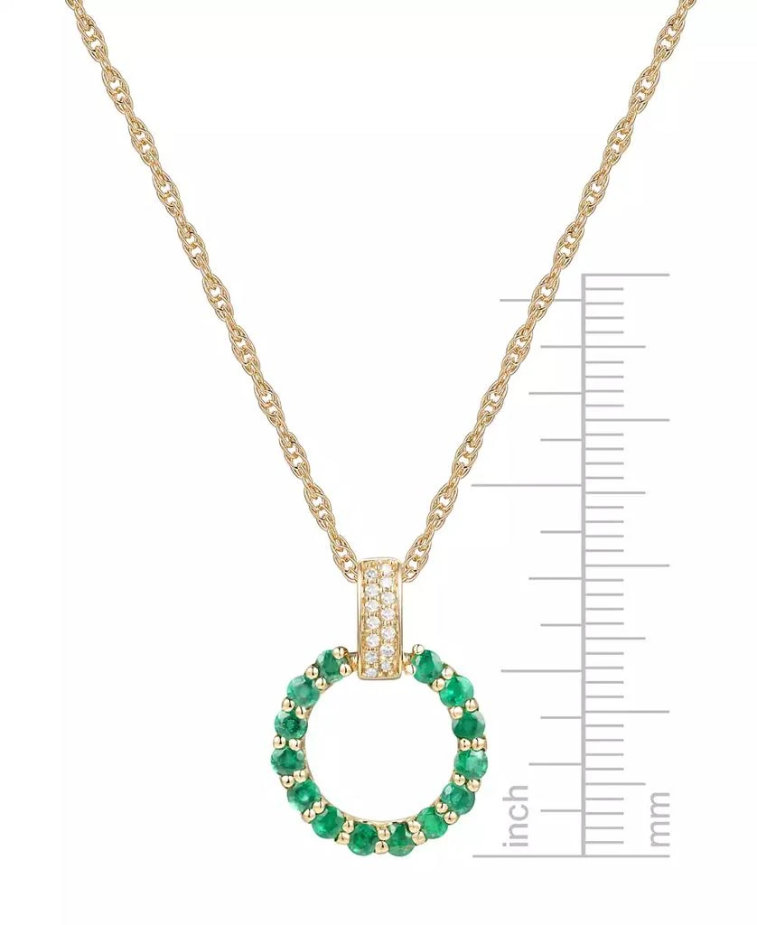 Gemstone & Diamond (1/20 ct. t.w.) Circle 18" Pendant Necklace in 14k Gold 商品