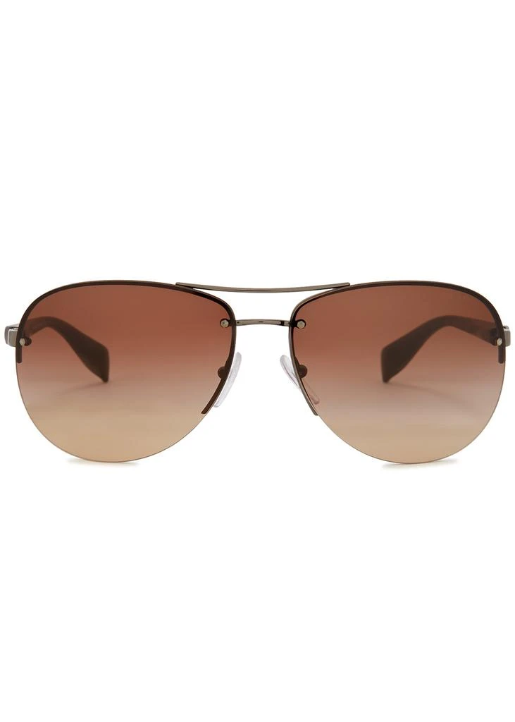 商品Prada|Brown aviator-style sunglasses,价格¥2054,第2张图片详细描述