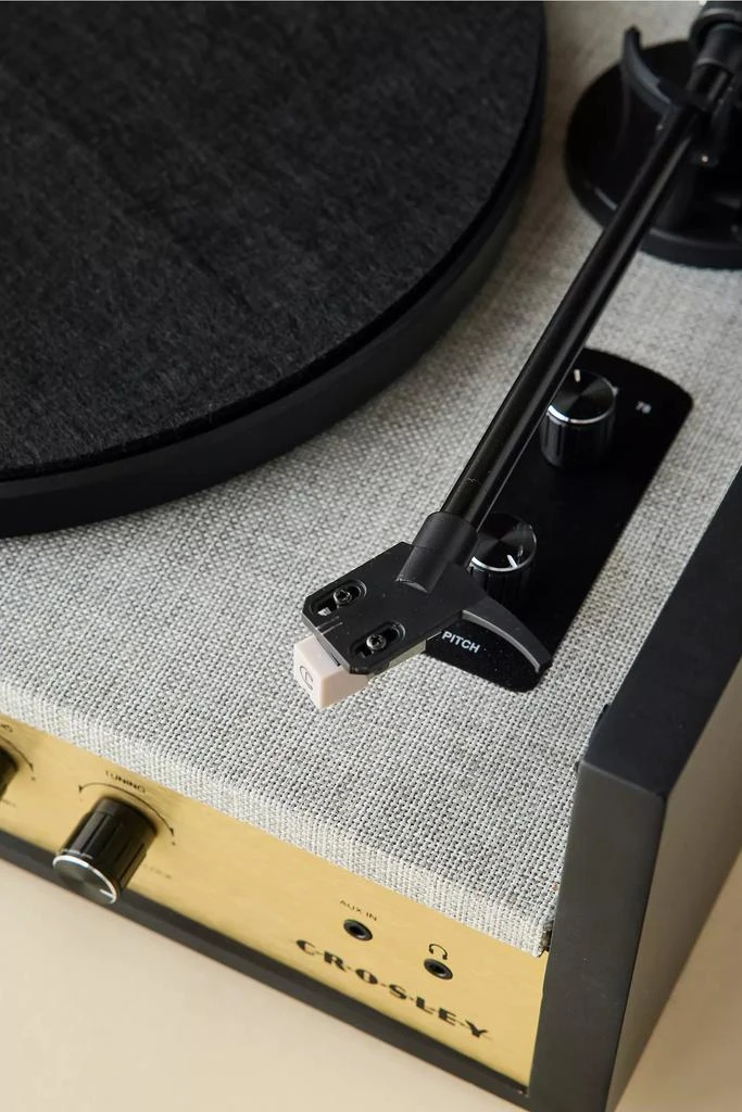商品Crosley|Crosley Coda Record Player & Speaker Shelf System,价格¥1982,第5张图片详细描述
