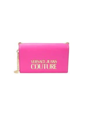 商品Versace|Range Logo Leather Shoulder Bag,价格¥1186,第1张图片