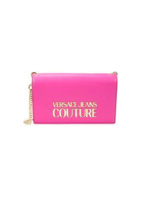 商品Versace|Range Logo Leather Shoulder Bag,价格¥1108,第1张图片