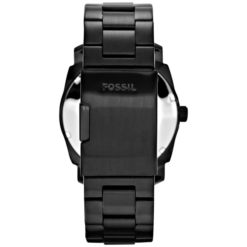 商品Fossil|Men's Machine Black Tone Stainless Steel Bracelet Watch 42mm,价格¥1088,第5张图片详细描述