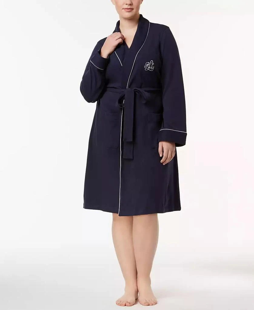 商品Ralph Lauren|Women's Plus Size Shawl-Collar Robe,价格¥592,第1张图片