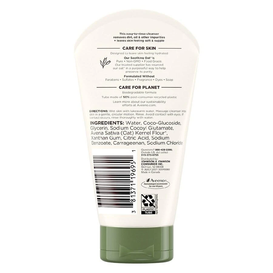 商品Aveeno|Daily Moisturizing Facial Cleanser With Soothing Oat,价格¥60,第2张图片详细描述