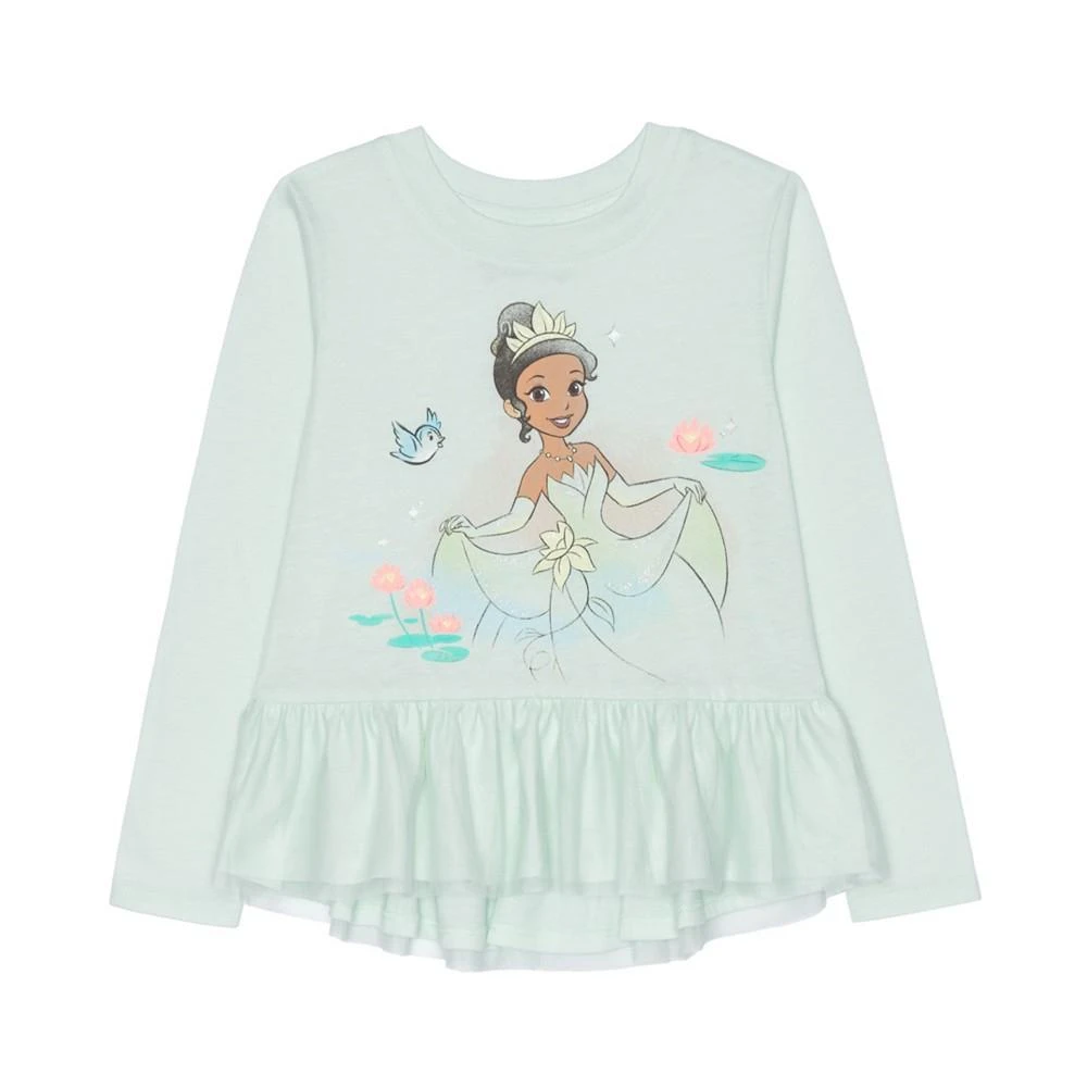 商品Disney|Little Girls Tiana Long Sleeve Peplum Top with Leggings Set,价格¥149,第3张图片详细描述
