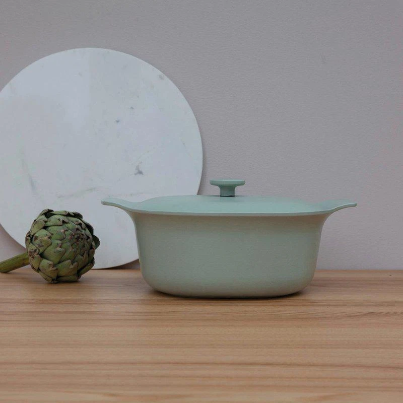 商品BergHOFF|BergHOFF Ron 11" Cast Iron Covered Casserole 5.5QT, Green,价格¥1720,第2张图片详细描述